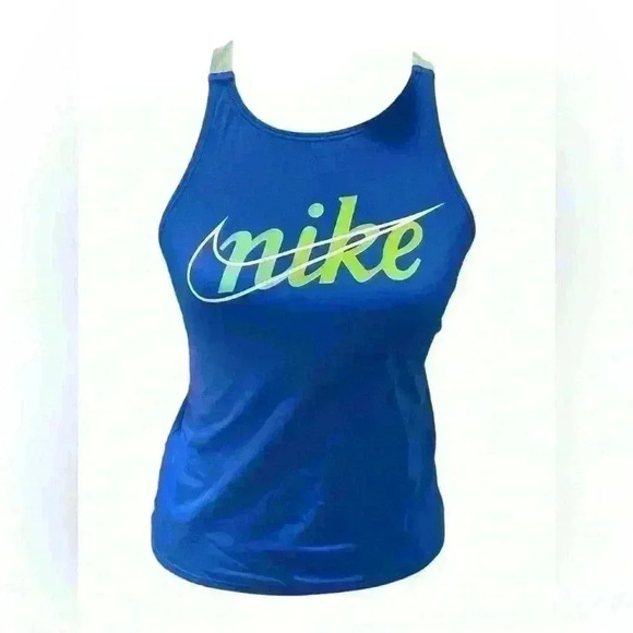 Nike Blue Cloud Cross Back Tankini Set Size Large (Fits like Women’s Med) - Picture 4 of 11